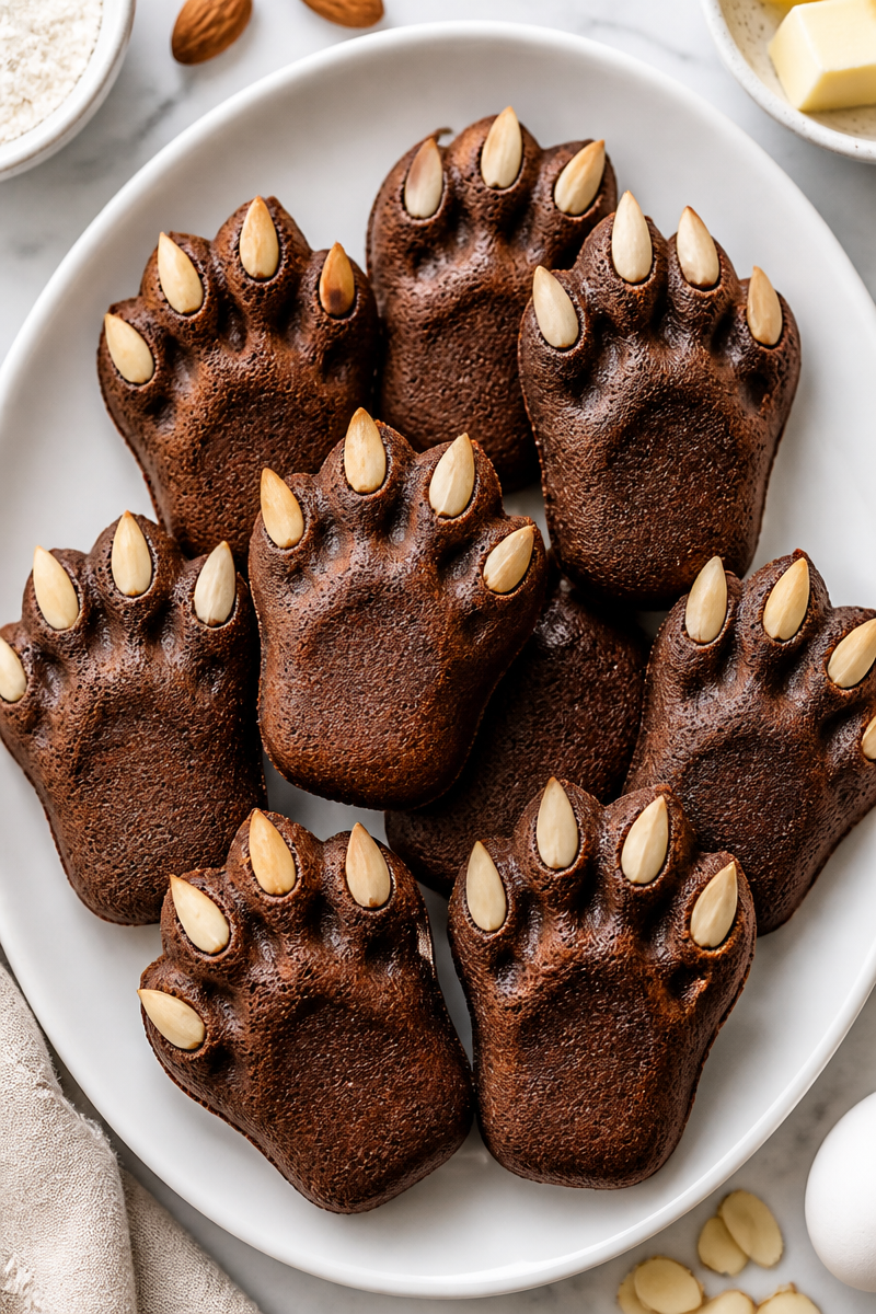 Chocolate Werewolf Paw Madeleine Cake