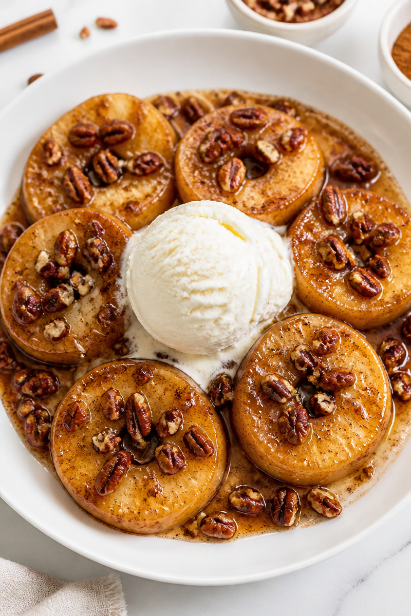 Maple Cinnamon Baked Apple Slice