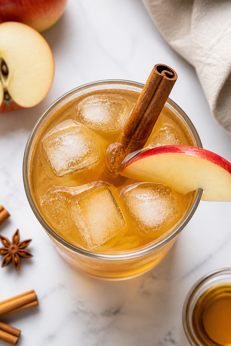 Autumn Spiced Rum Apple Cocktail