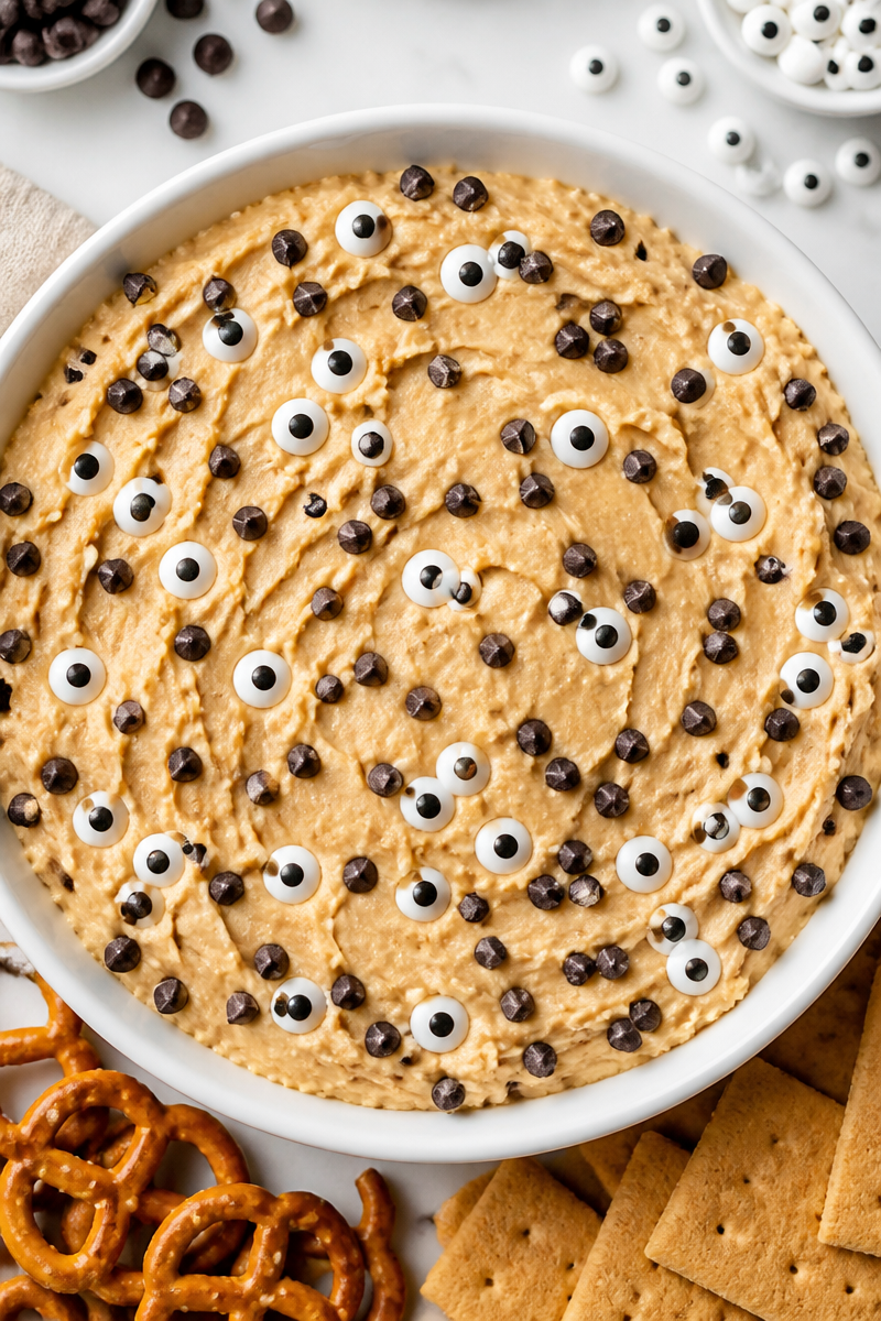 Monster Cookie Dough Dip No Bake