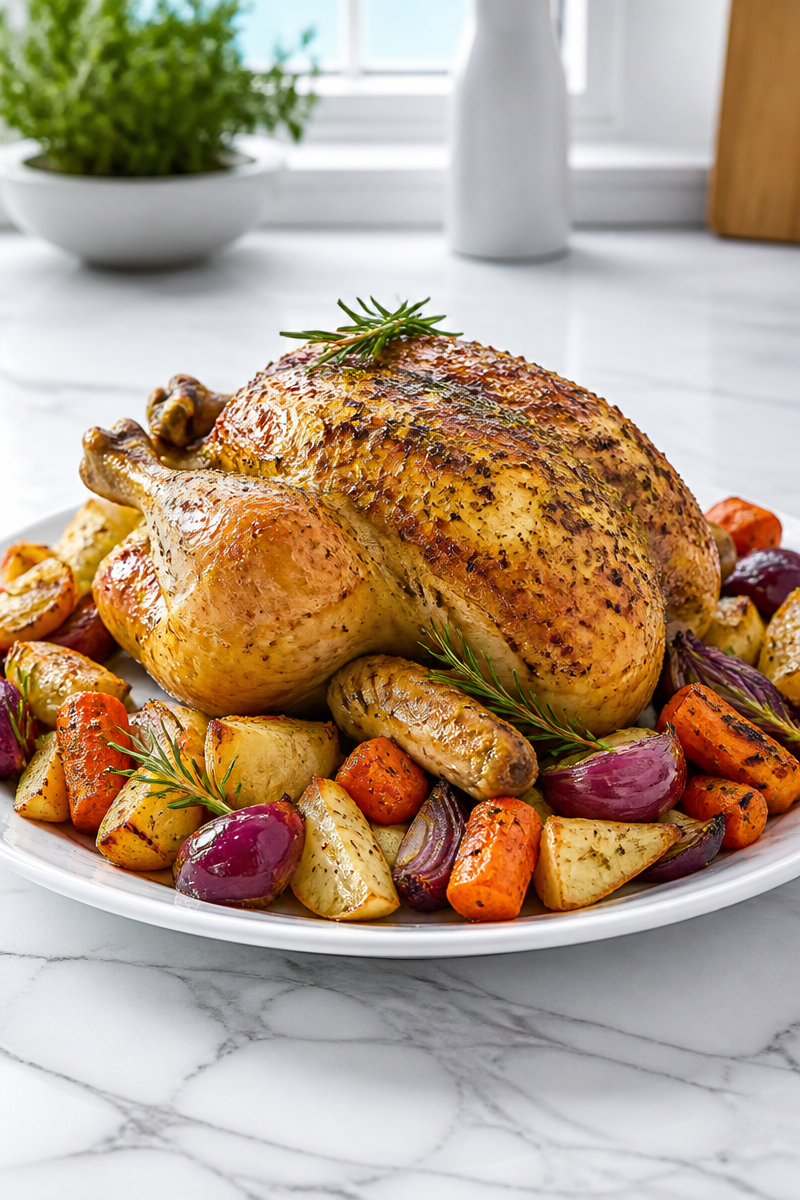 Herb Roasted Chicken Root Vegetable Pan 5 Herb Roasted Chicken Root Vegetable Pan