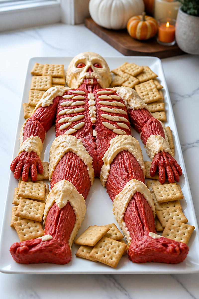 Flayed Man Halloween Cheese Ball 5 Flayed Man Halloween Cheese Ball
