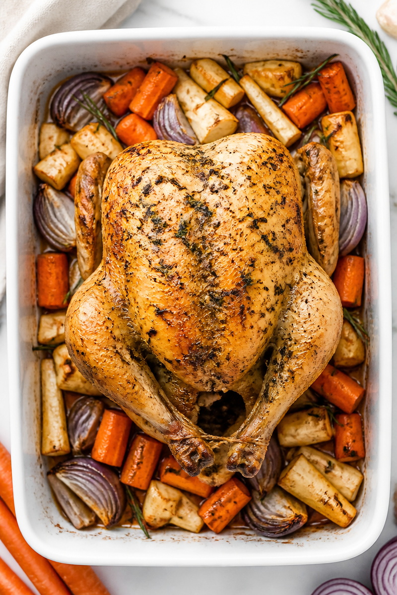 Herb Roasted Chicken Root Vegetable Pan 6 Herb Roasted Chicken Root Vegetable Pan