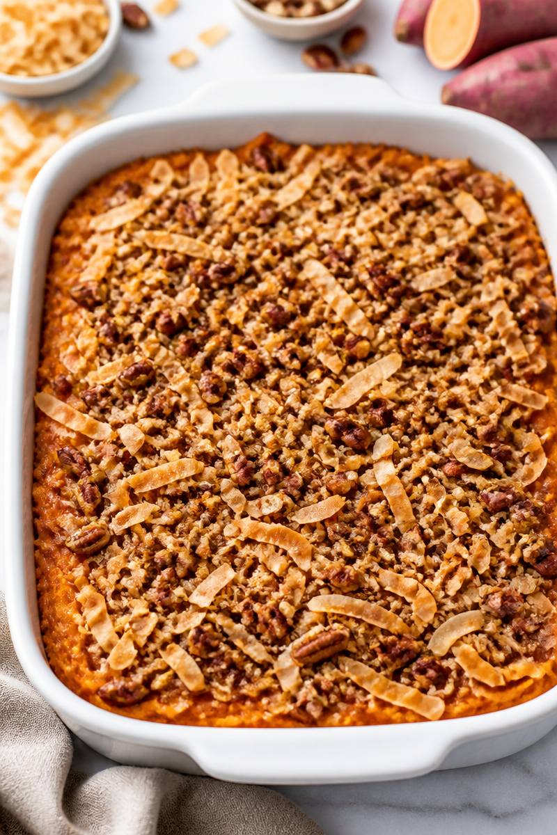 Toasted Coconut Sweet Potato Casserole 6 Toasted Coconut Sweet Potato Casserole