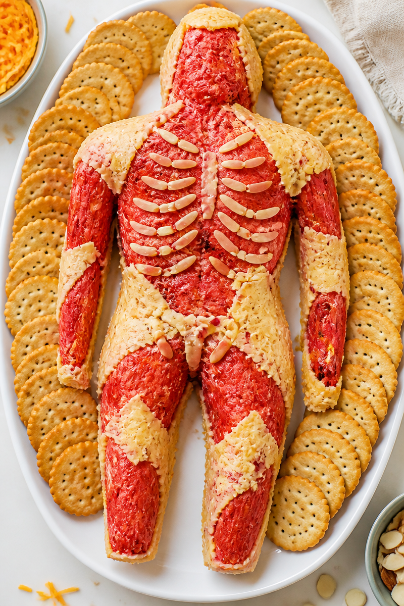 Flayed Man Halloween Cheese Ball 6 Flayed Man Halloween Cheese Ball