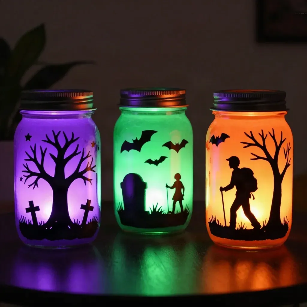 DIY Halloween Silhouette Lantern Jars Cozy 5 DIY Halloween Silhouette Lantern Jars