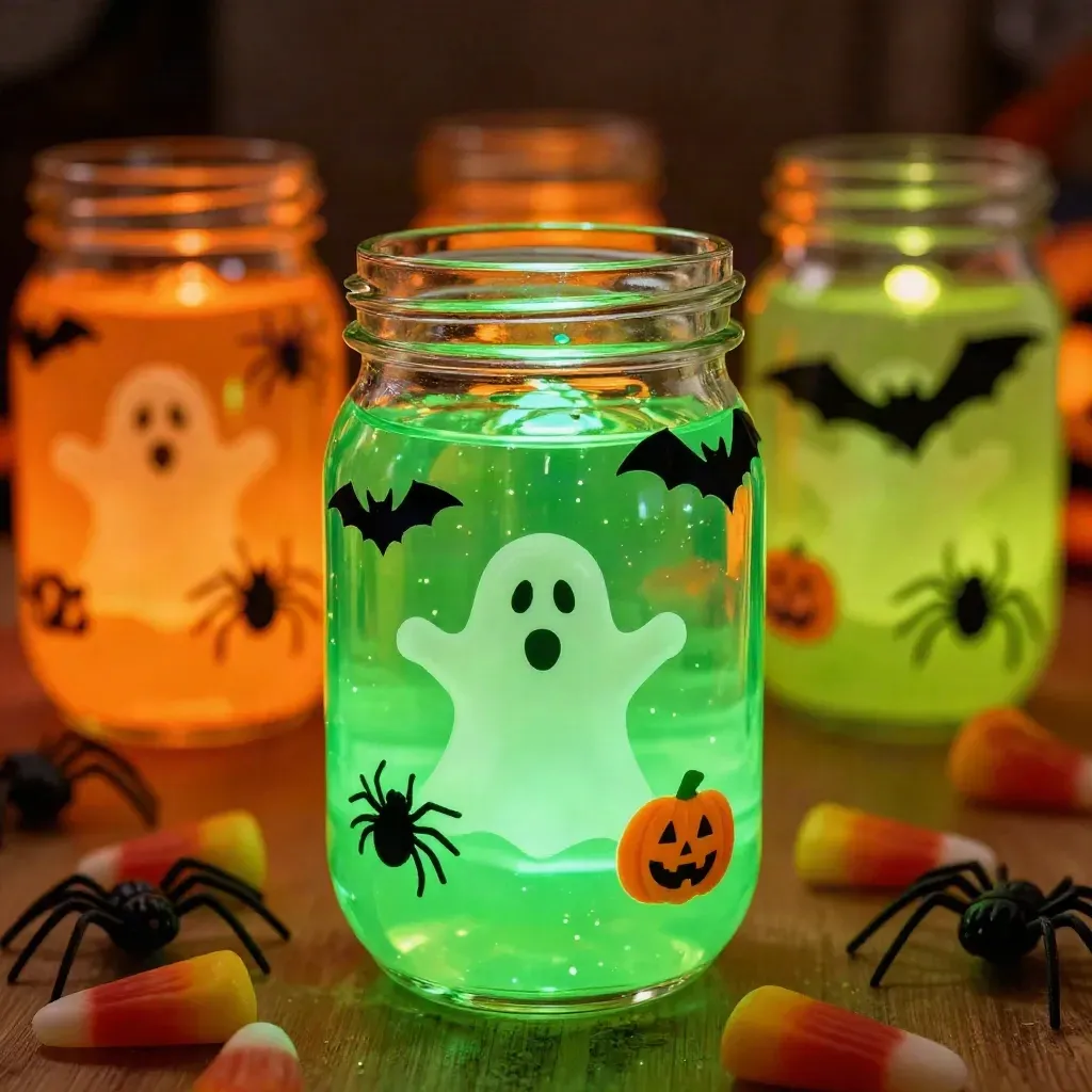Glow-in-the-Dark Halloween Bottles