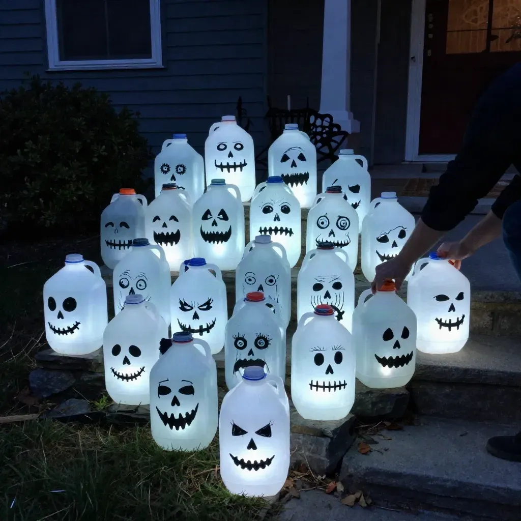 Spooky Glow Jugs for Halloween