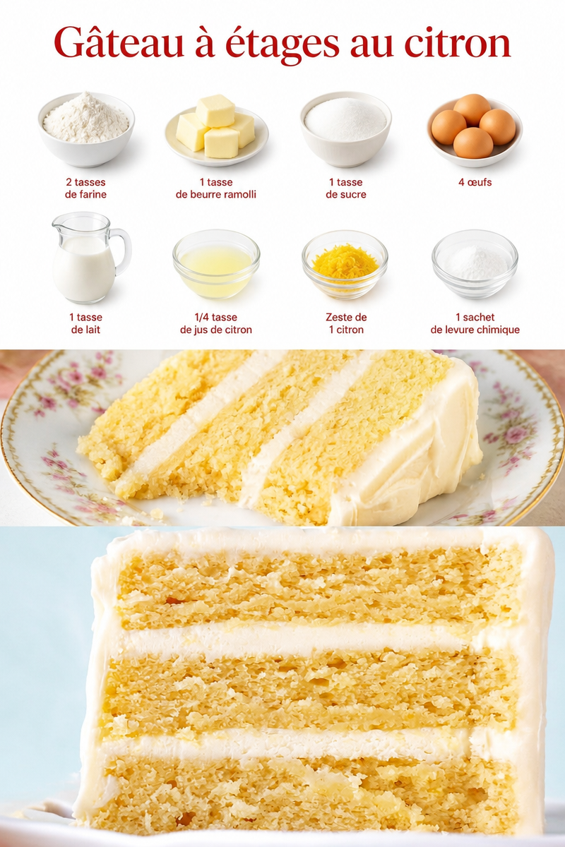 Gâteau à étages au citron