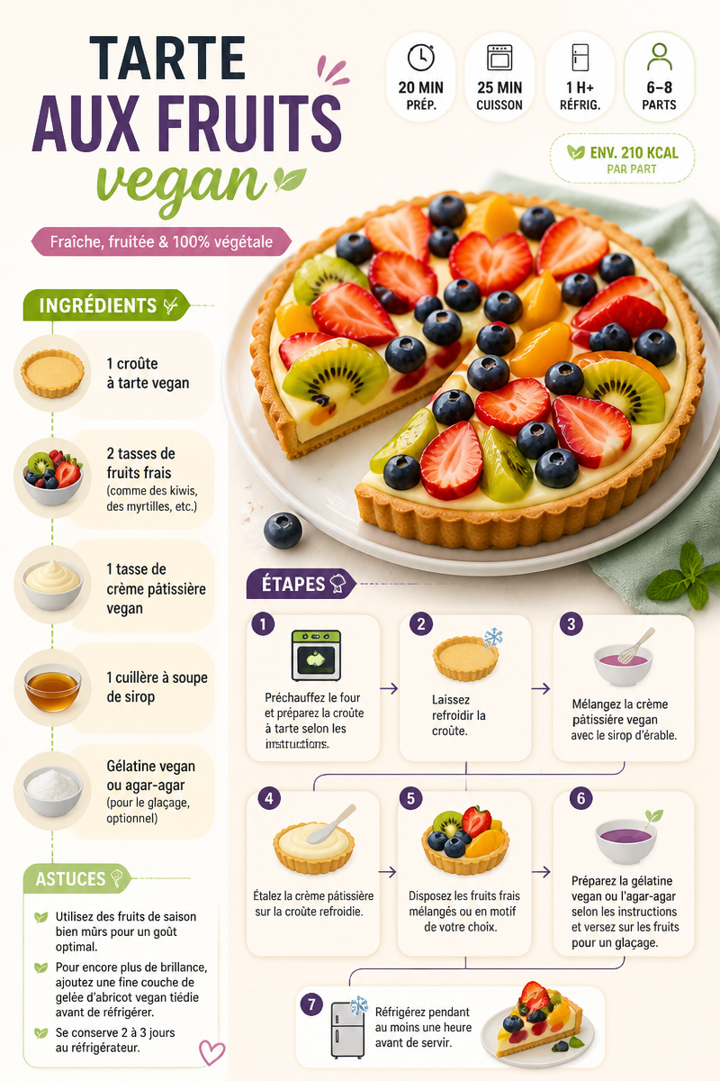 Tarte aux fruits végan