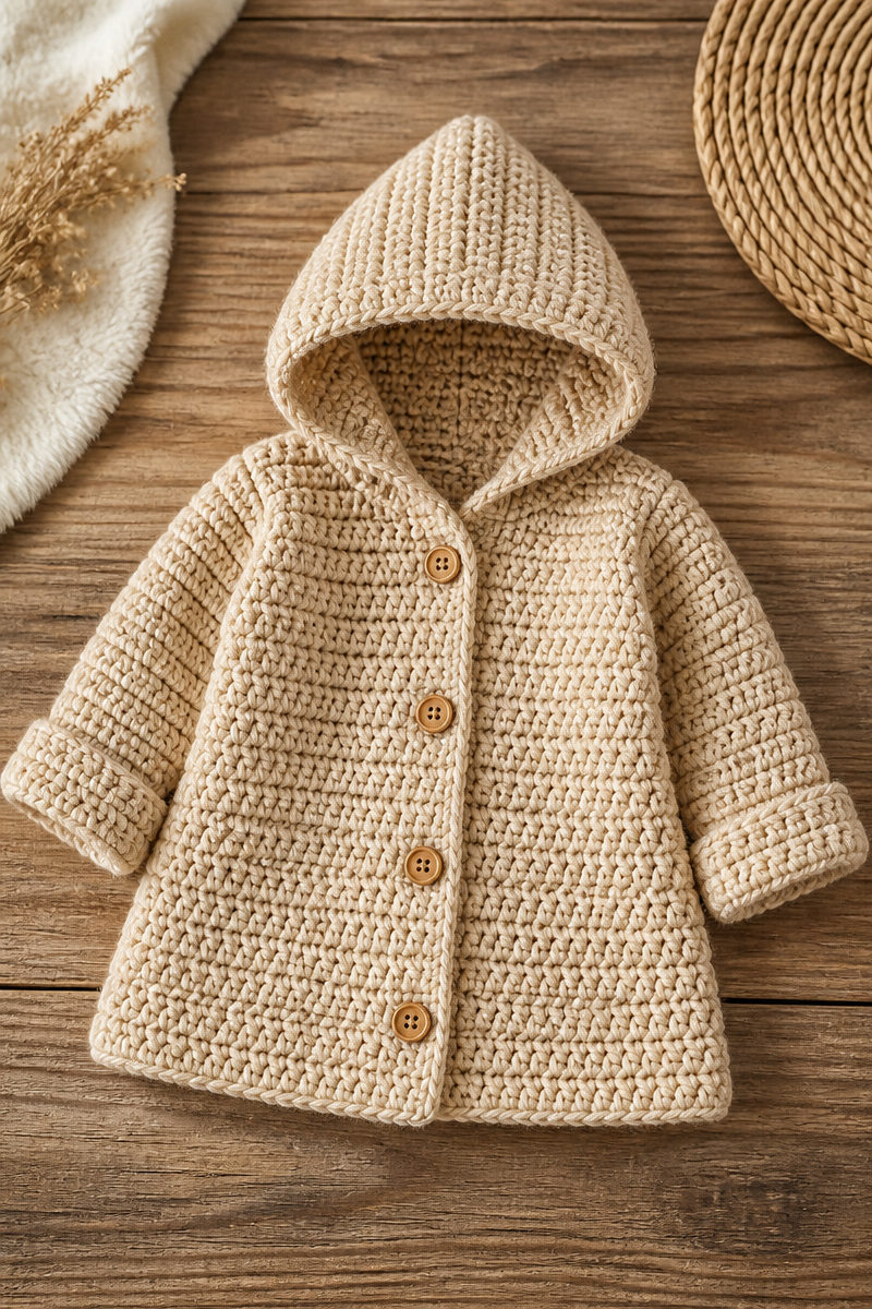 Crochet Baby Hooded Coat Pattern
