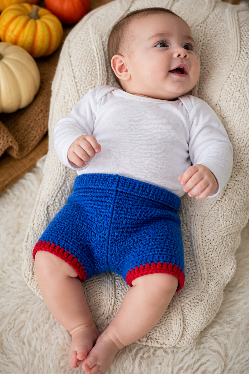Crochet Baby Superhero Short Pattern
