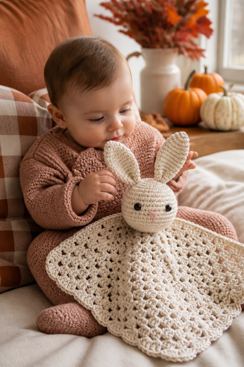 Crochet Bunny Lovey Baby Pattern