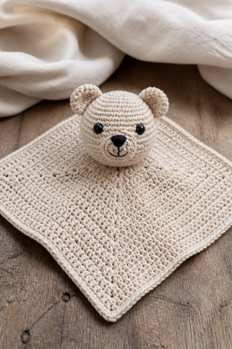Crochet Baby Bear Lovey Pattern