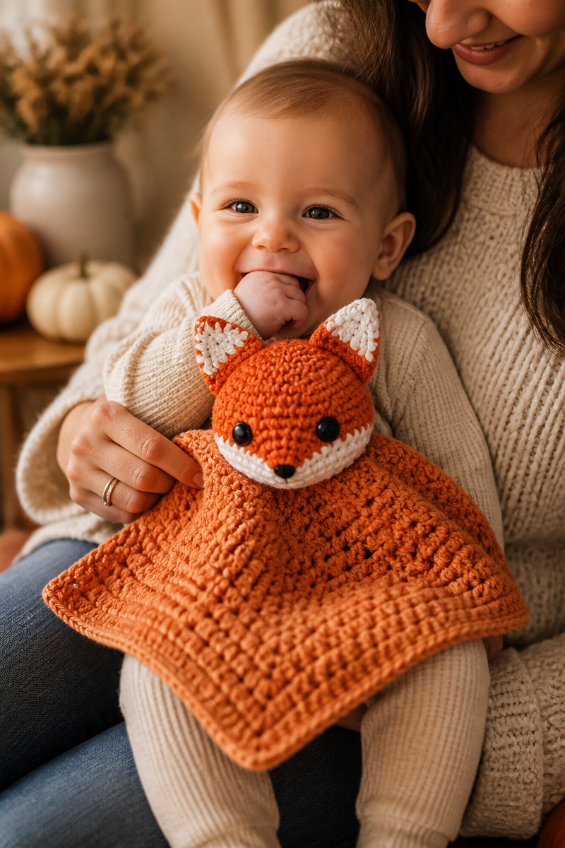 Crochet Baby Fox Lovey Pattern