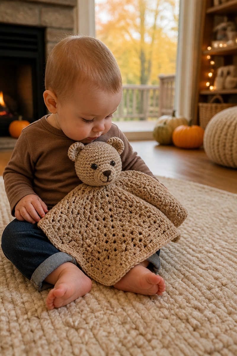 Crochet Baby Bear Lovey Pattern