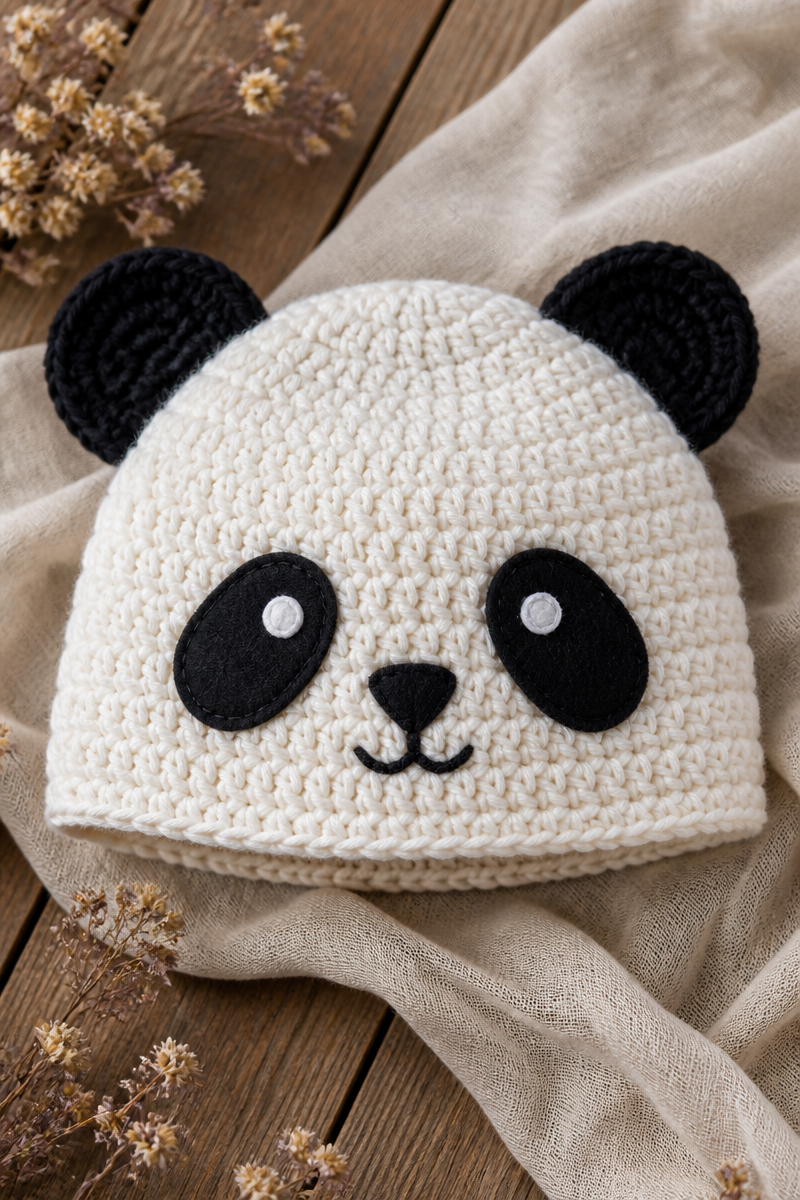 Crochet Baby Panda Hat Pattern