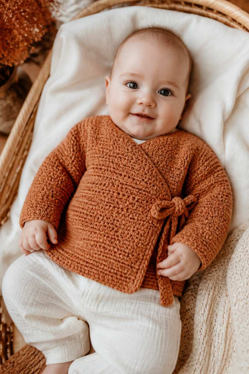 Crochet Baby Wrap Cardigan Pattern