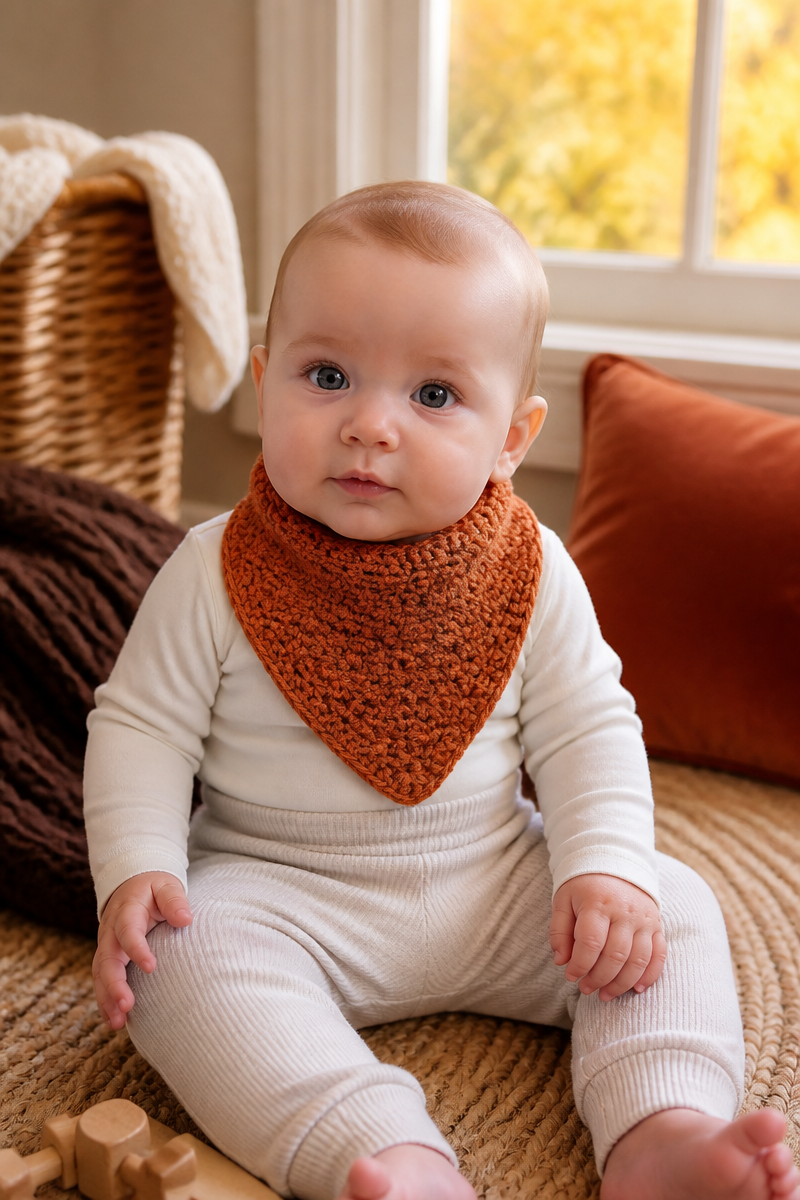 Crochet Baby Bandana Bib Pattern