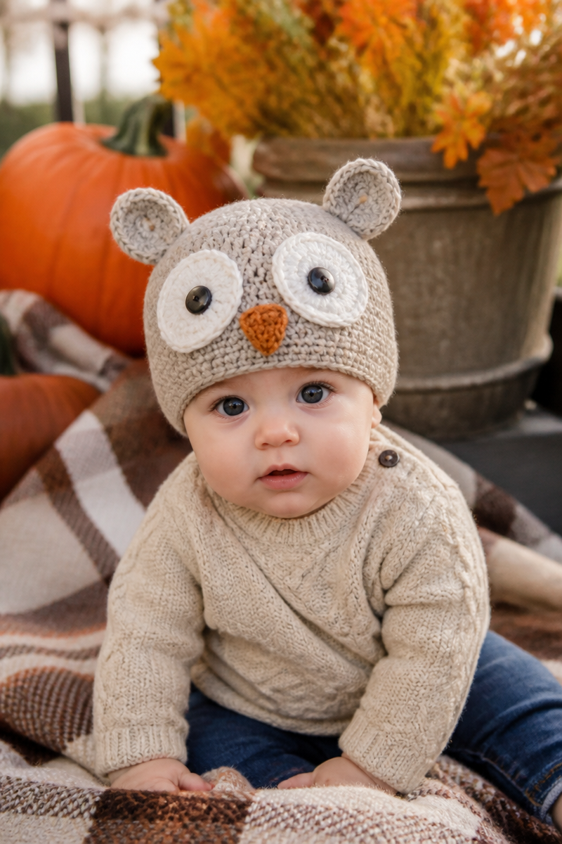 Crochet Baby Owl Hat Pattern