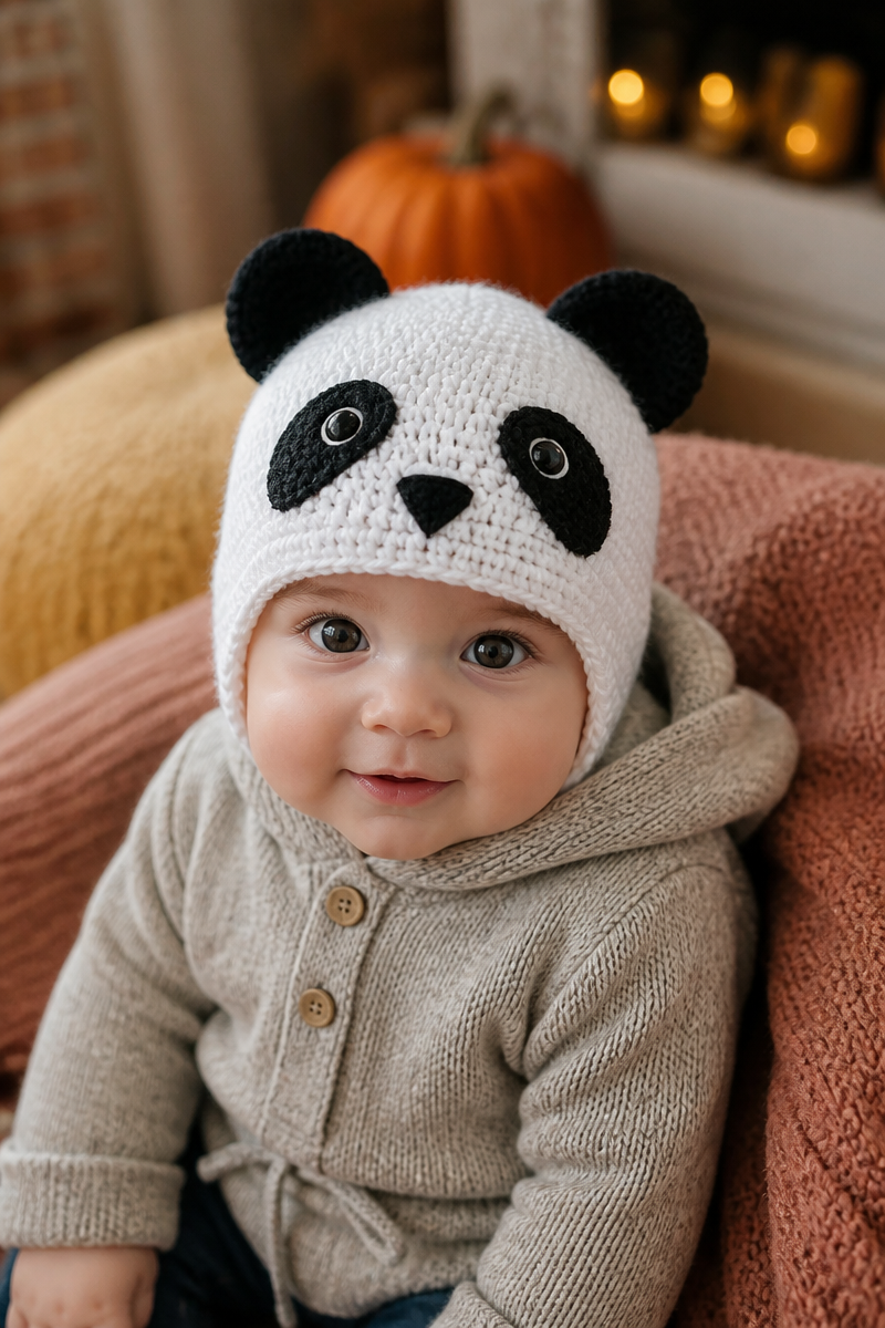 Crochet Baby Panda Hat Pattern