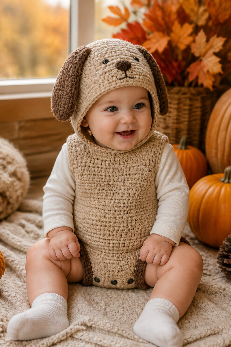 Crochet Baby Puppy Costume Pattern