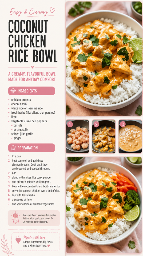 Coconut Chicken Rice Bowl