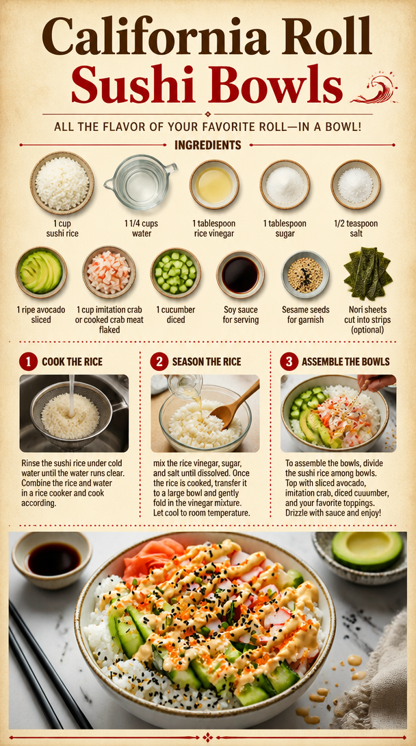 California Roll Sushi Bowls