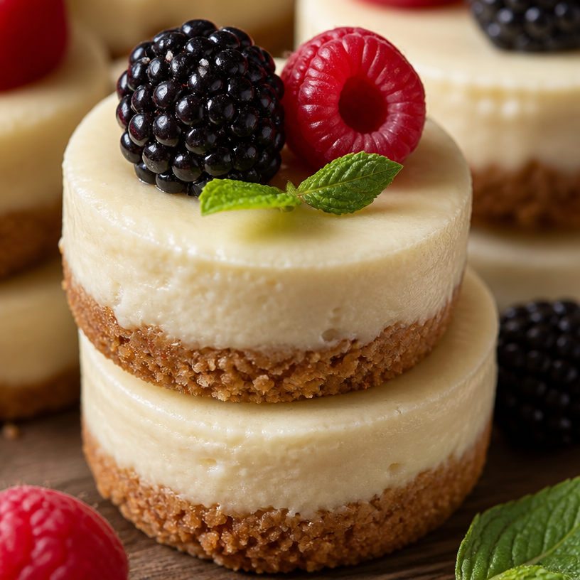 Mini Protein Cheesecakes (Healthy & Gluten Free)