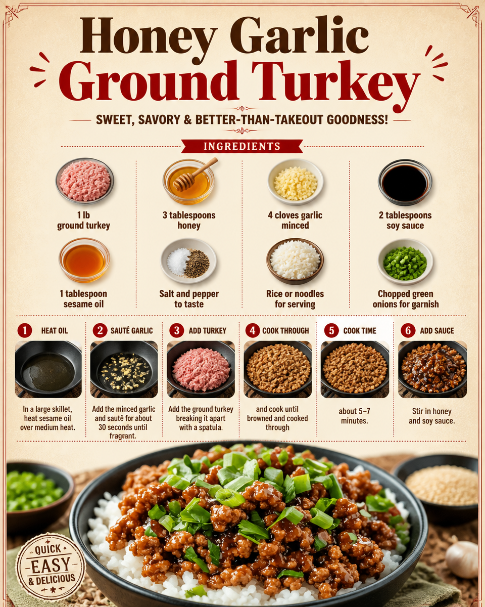 Honey Garlic Ground Turkey