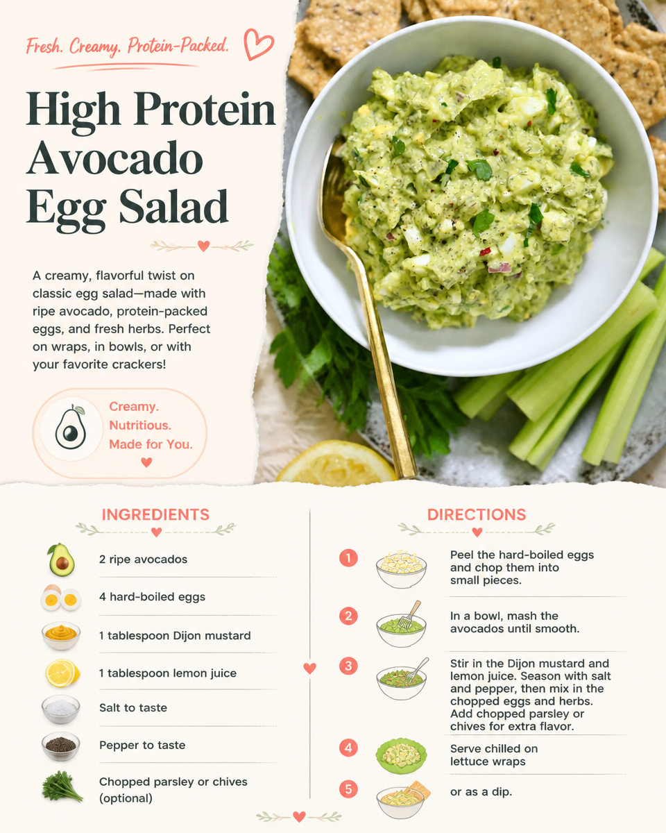 High Protein Avocado Egg Salad