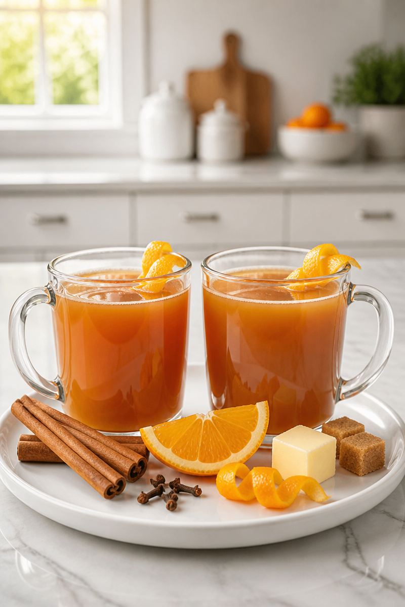 Spiced Dark Rum Hot Buttered Cider