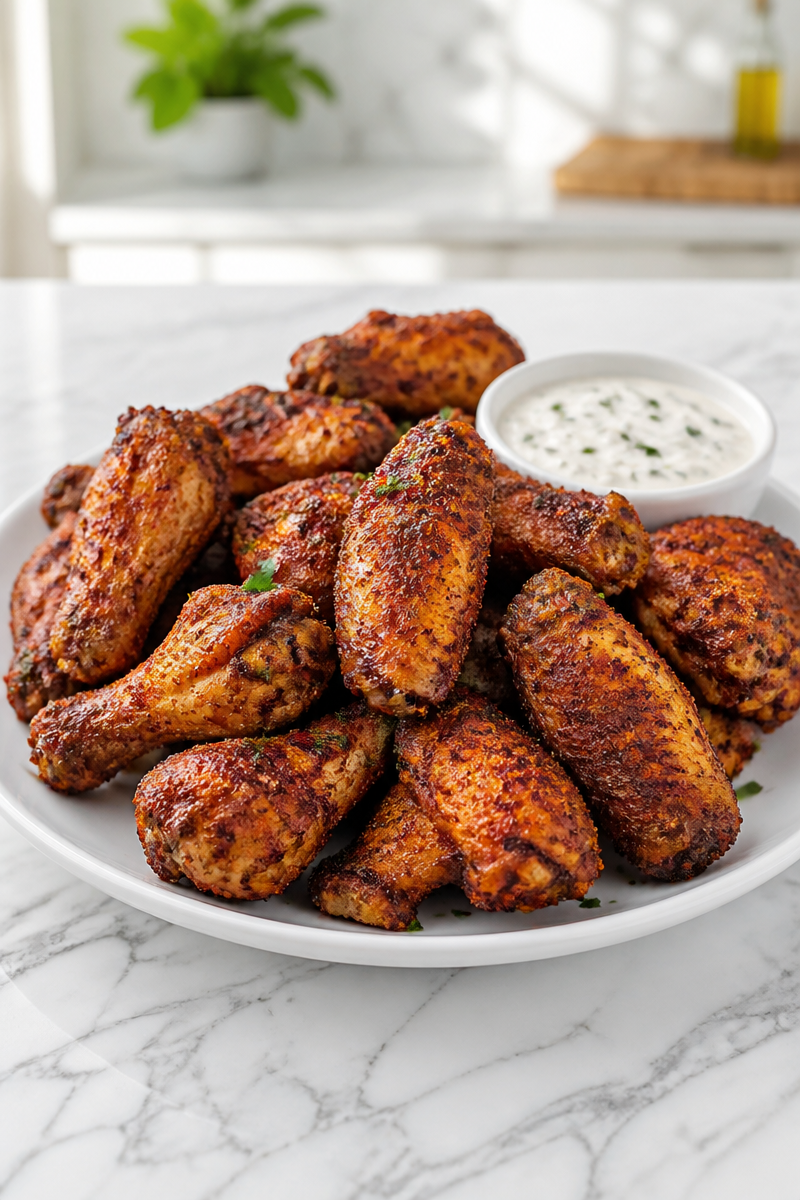 Grilled Chicken Wing Dry Rub Smoky