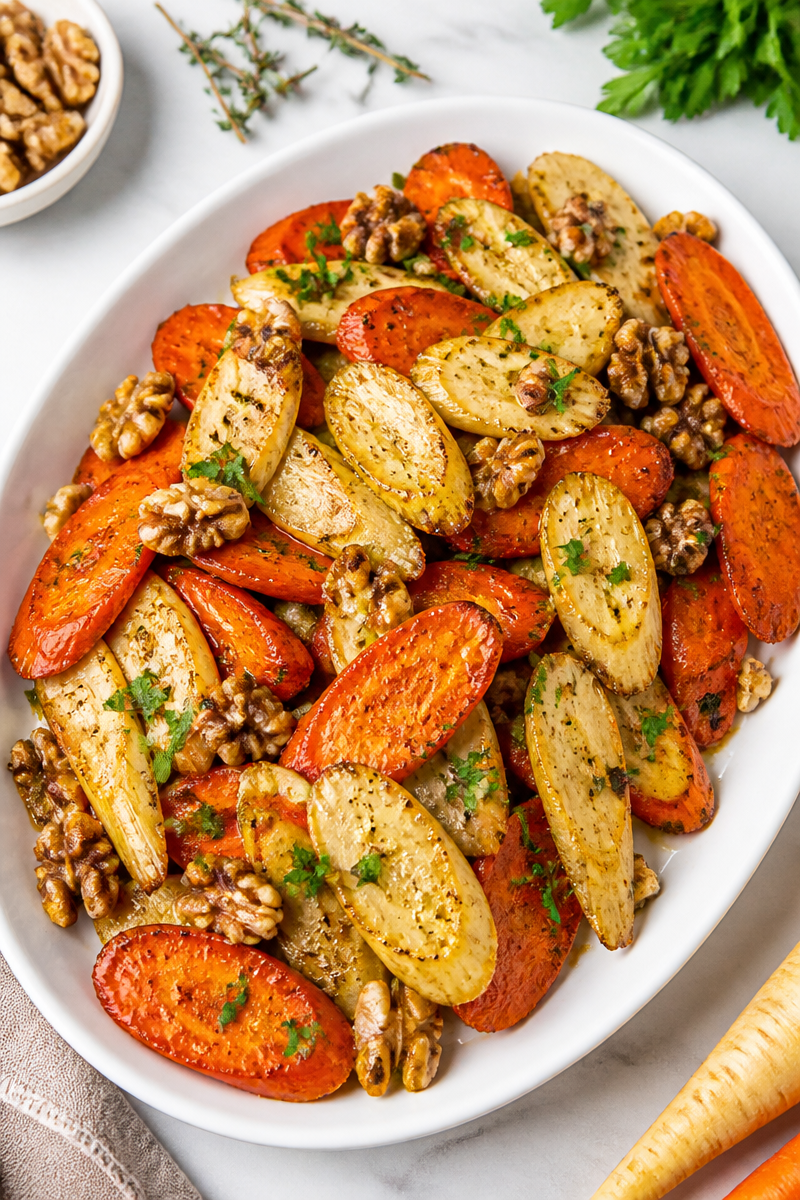 Honey Roasted Carrot Parsnip Medley