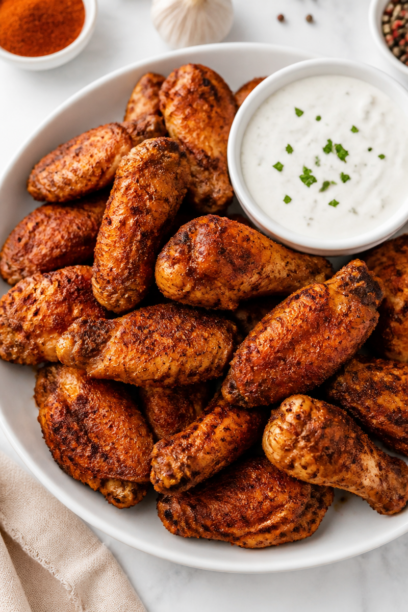 Grilled Chicken Wing Dry Rub Smoky