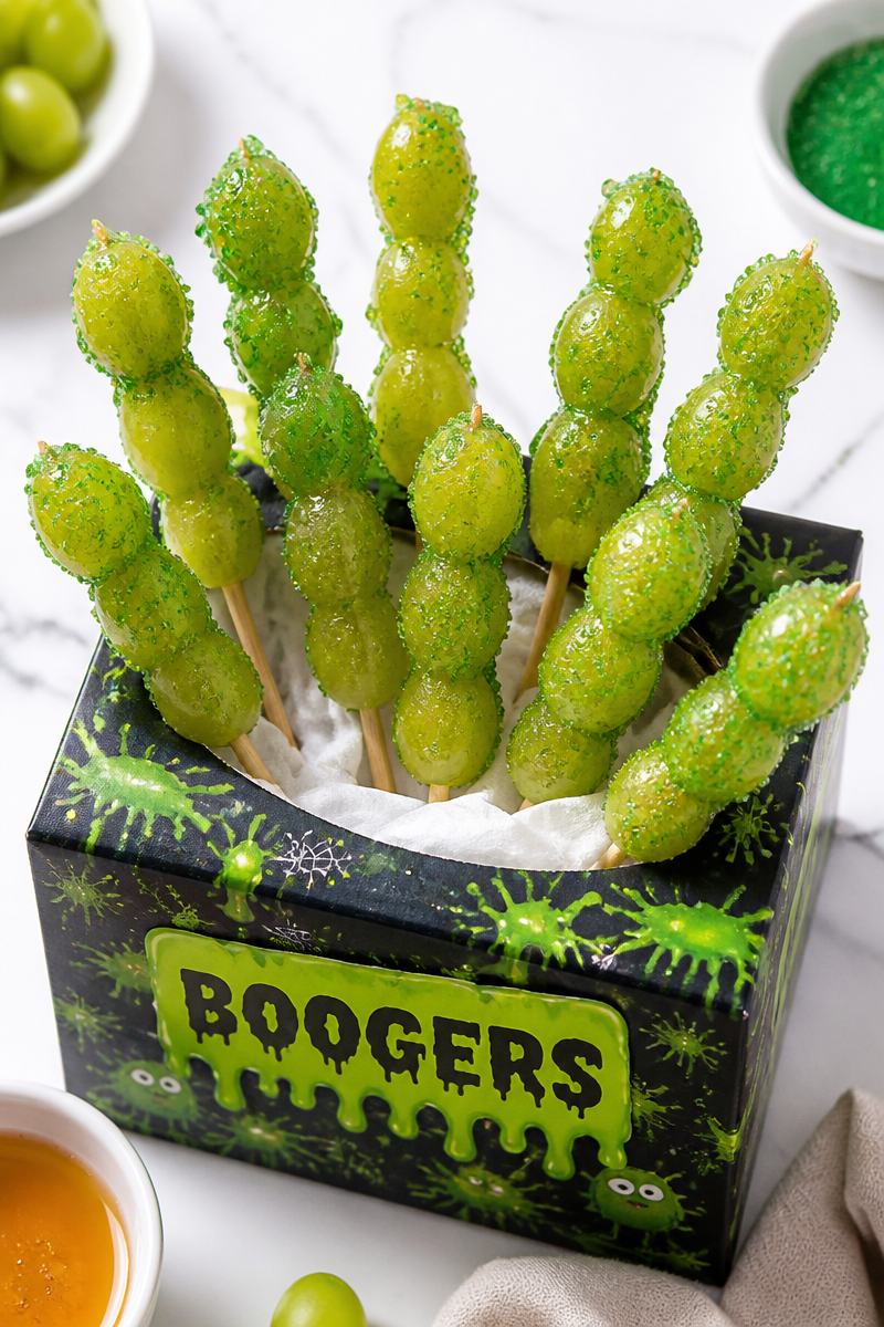 Skewered Booger Green Grape Snack