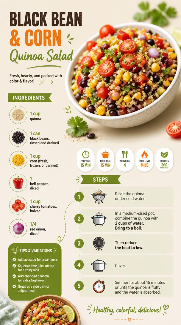 Black Bean and Corn Quinoa Salad