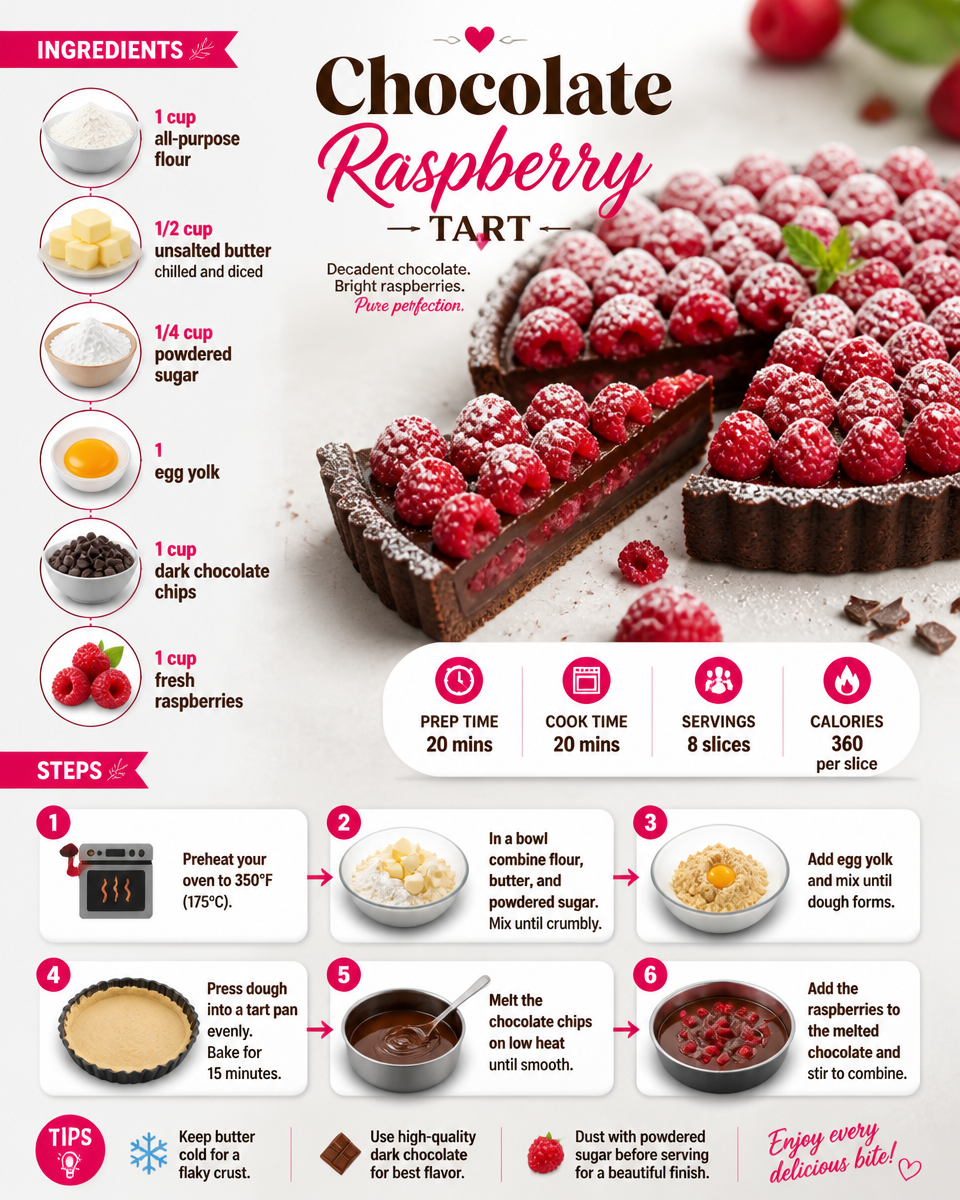 Chocolate Raspberry Tart