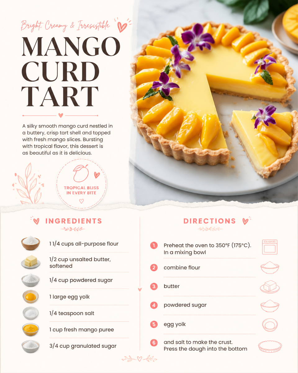 Mango Curd Tart