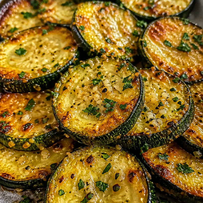 Garlic Parmesan Roasted Zucchini