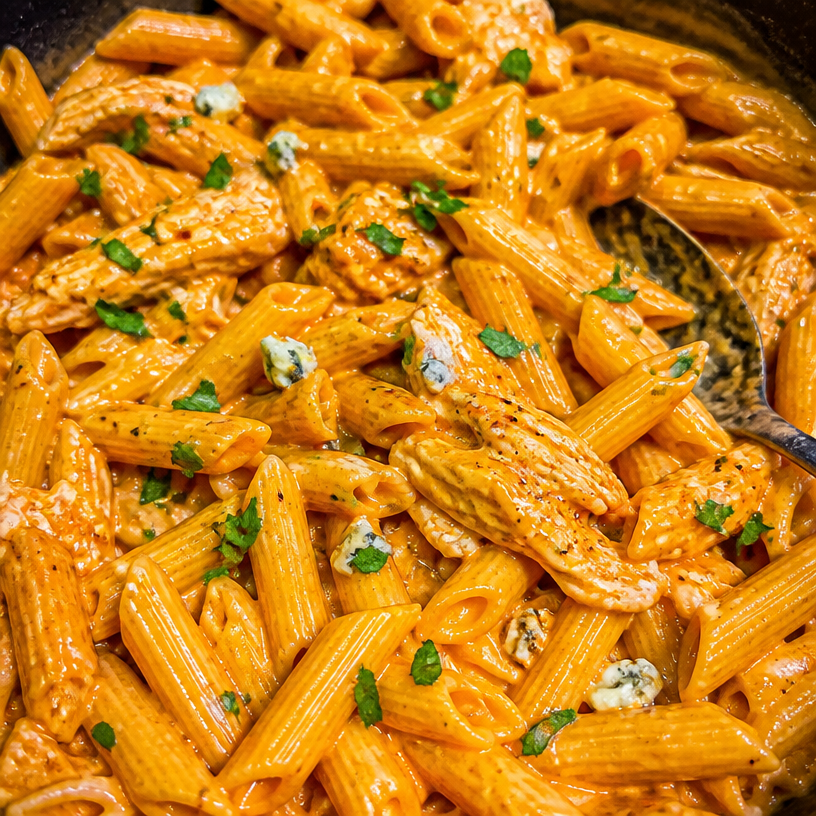 One-Pot Creamy Buffalo Chicken Pasta
