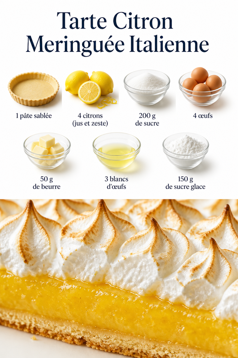Tarte Citron Meringuée Italienne