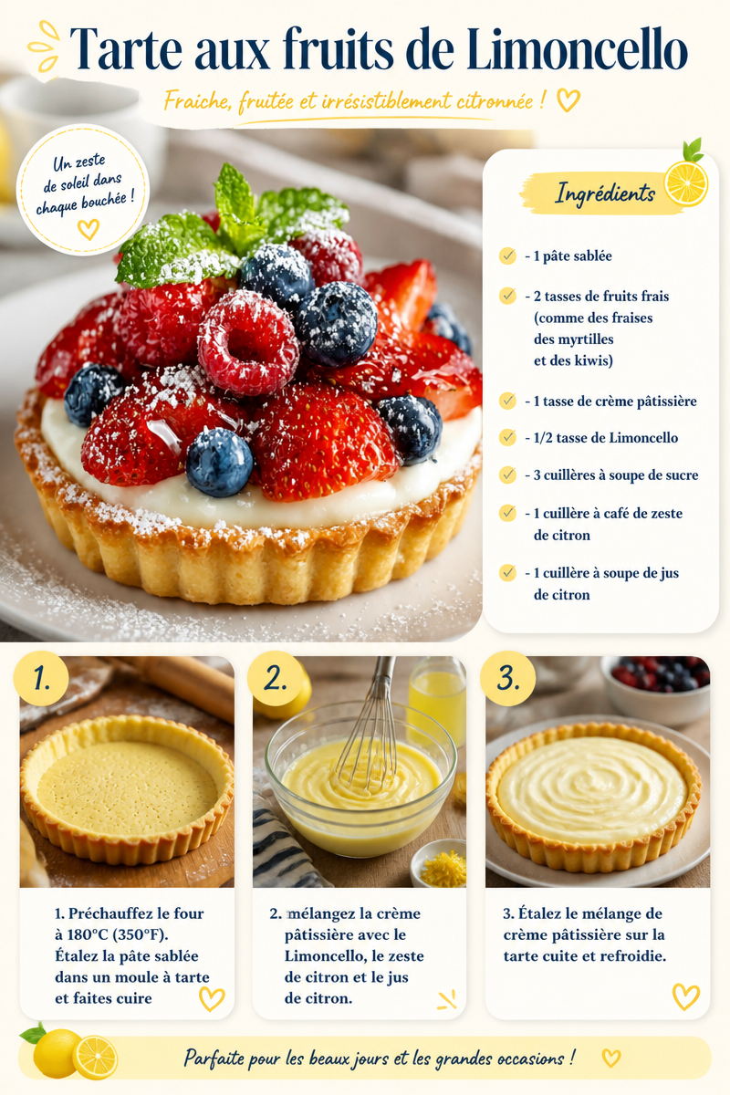 Tarte aux fruits de Limoncello