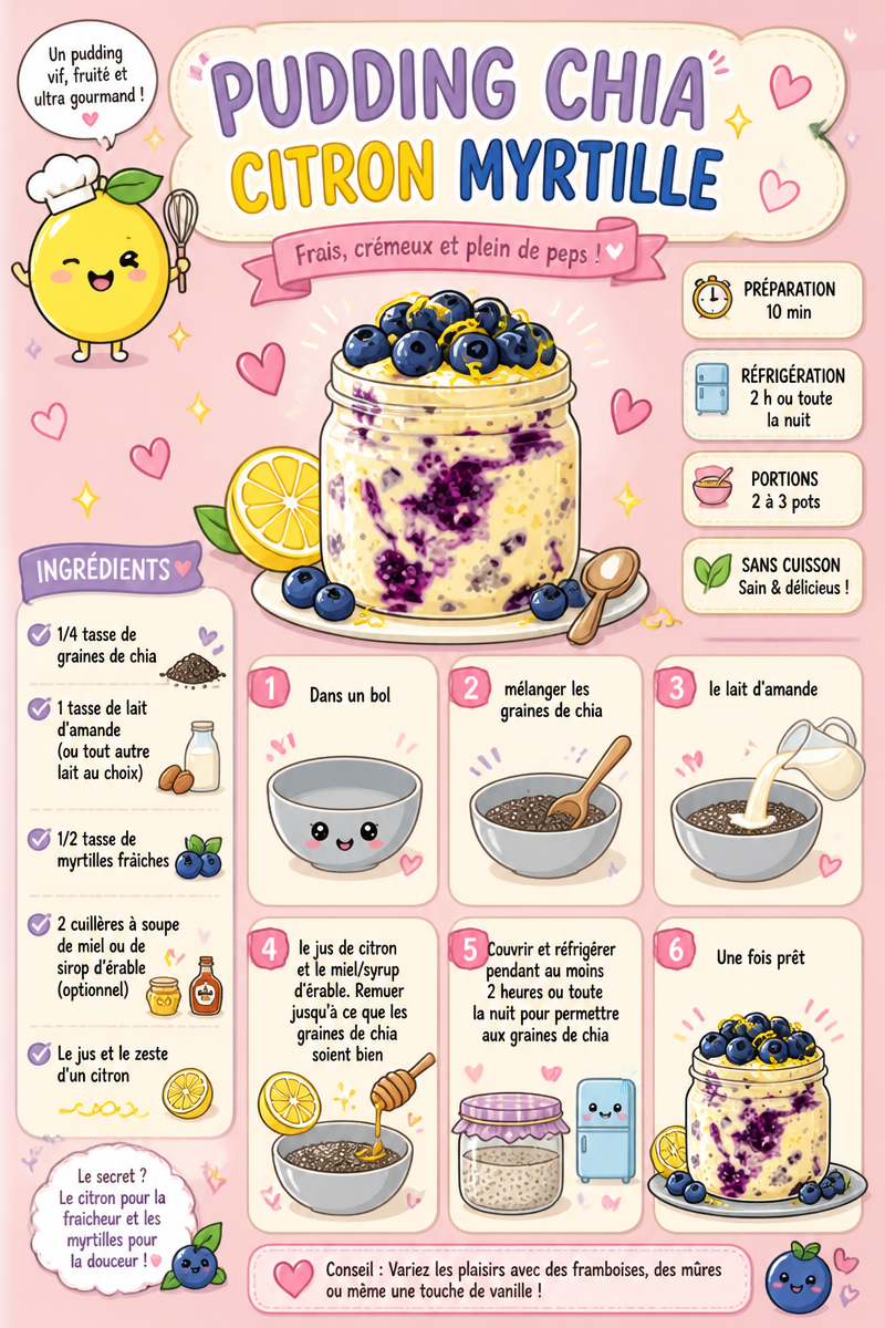 Pudding Chia Citron Myrtille