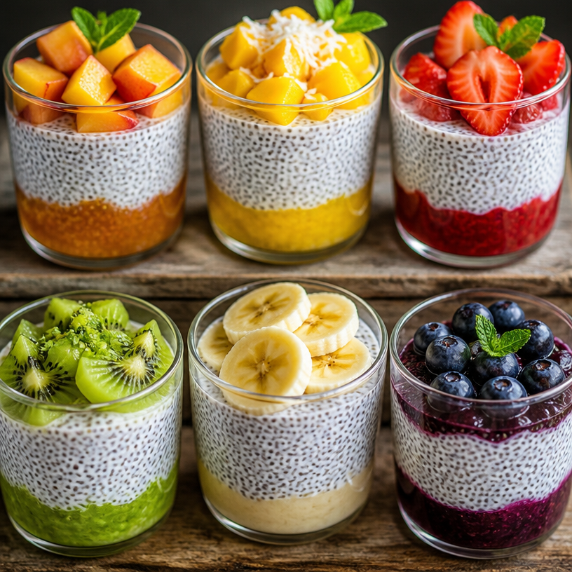 Collection de recettes de pudding de graines de chia