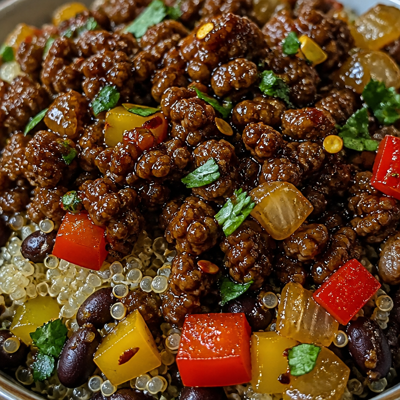Viral Hot Honey Ground Beef Bowl