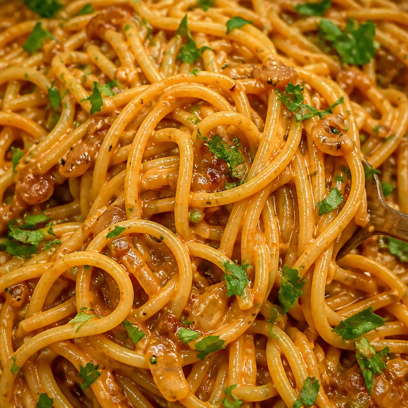 Creamy Vegan Caramelized Onion Pasta