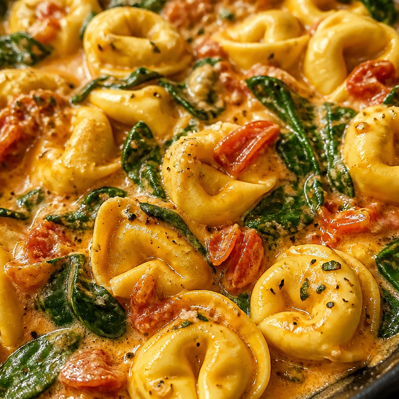 Creamy Spinach Tomato Tortellini