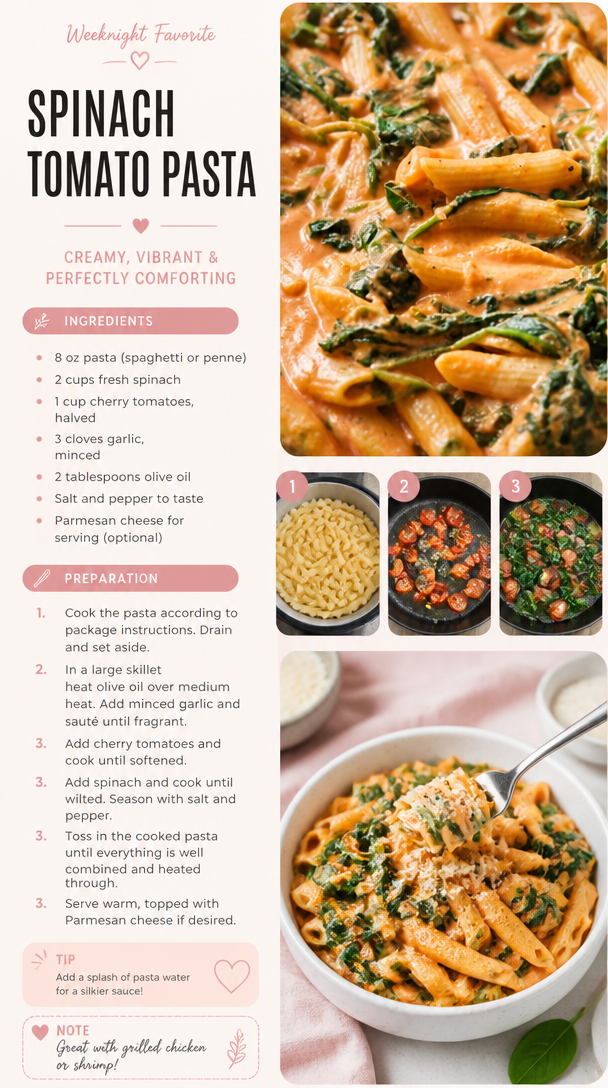 Spinach Tomato Pasta