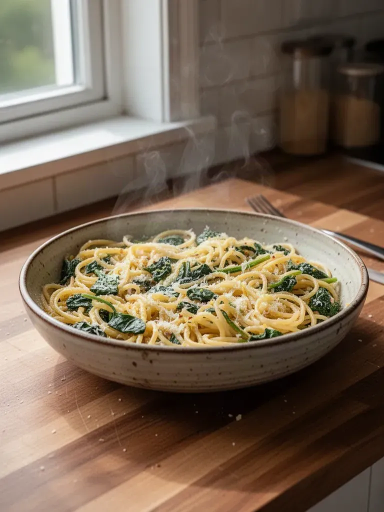 Lemon Spinach Pasta